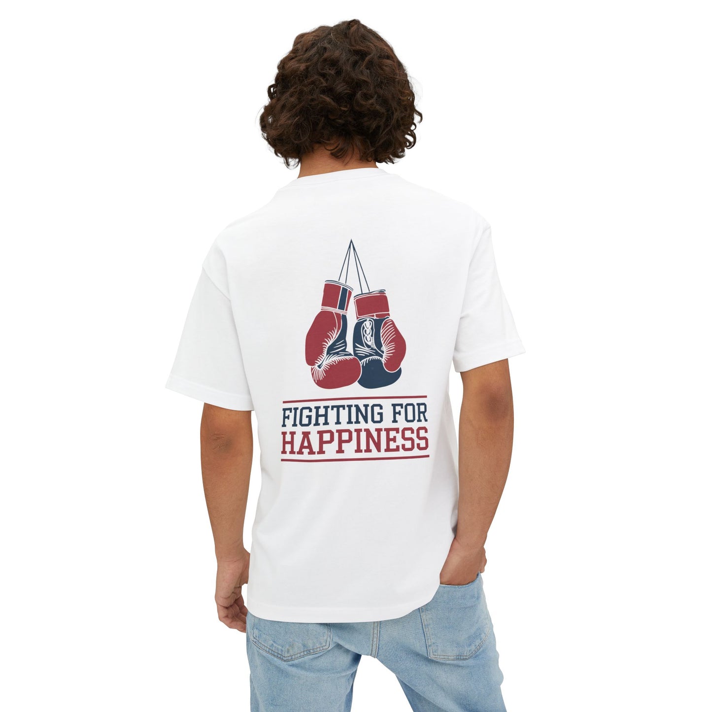 Fighting For Happiness Boxing Gloves Unisex Tee